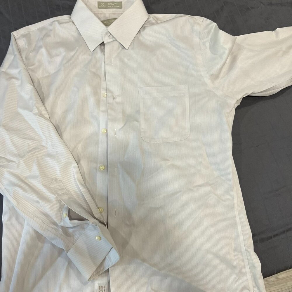 Nordstrom White men's dress shirt size 16, 32-33